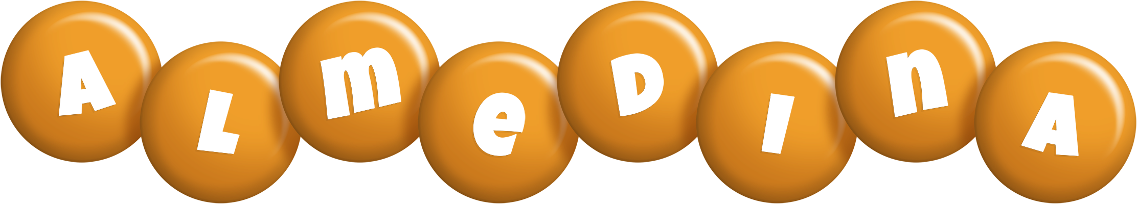 Almedina candy-orange logo