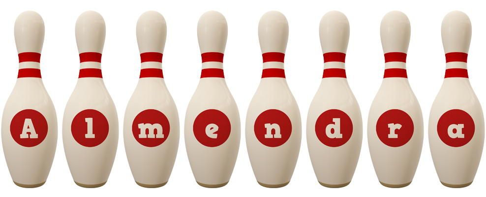 Almendra bowling-pin logo