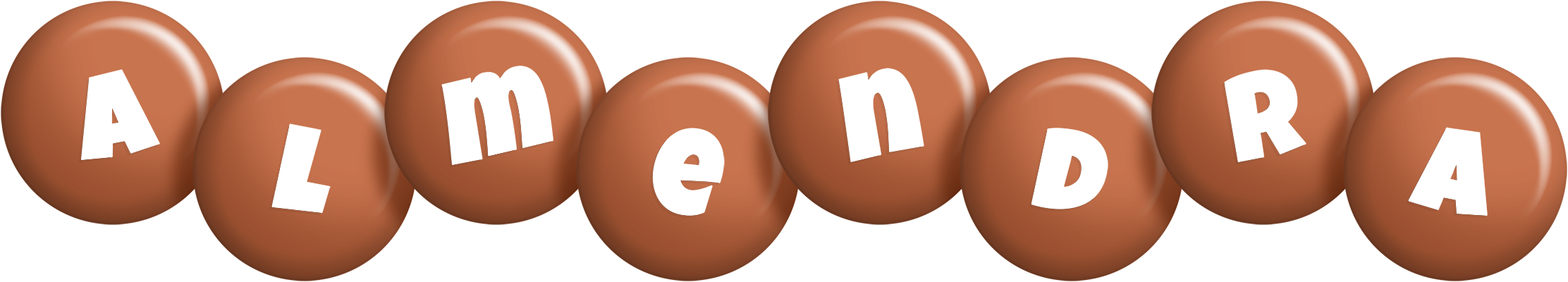 Almendra candy-brown logo