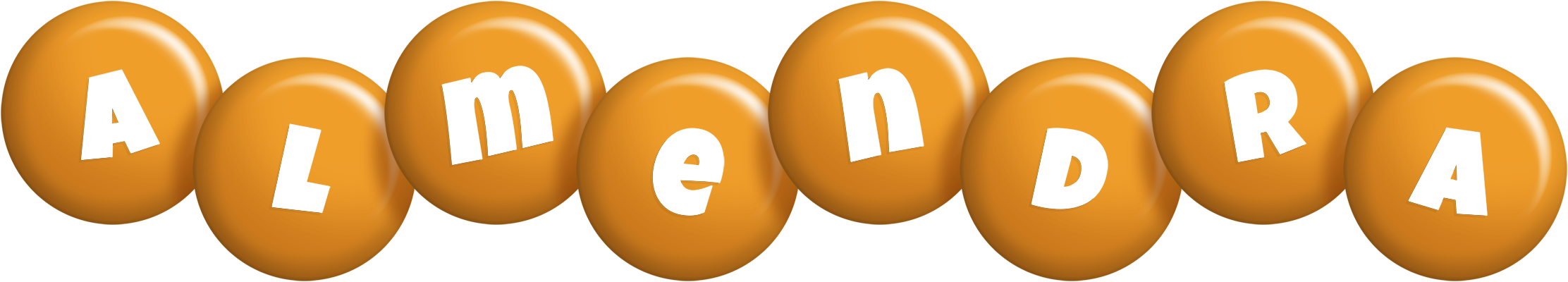 Almendra candy-orange logo