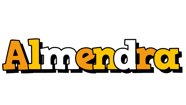 Almendra cartoon logo
