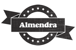 Almendra grunge logo