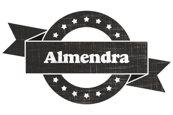 Almendra grunge logo