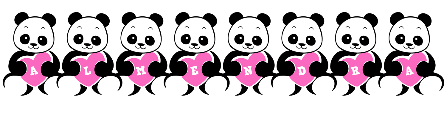 Almendra love-panda logo