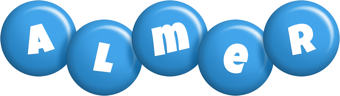 Almer candy-blue logo