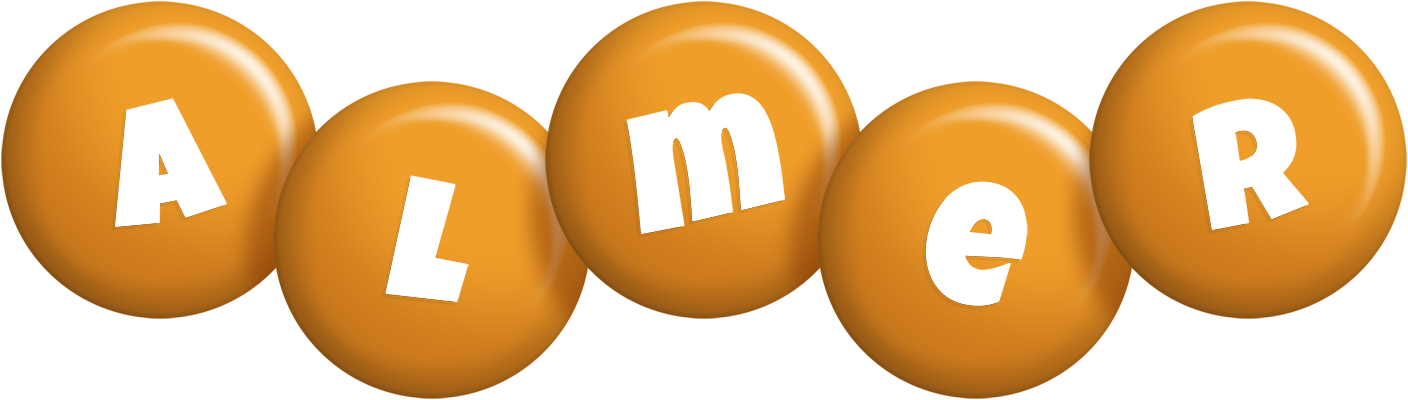 Almer candy-orange logo
