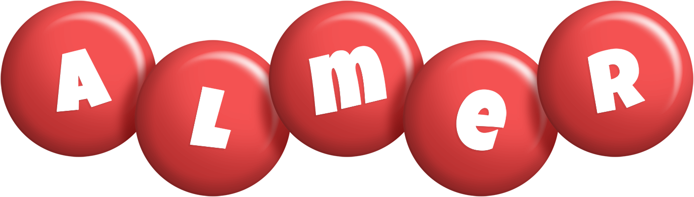 Almer candy-red logo
