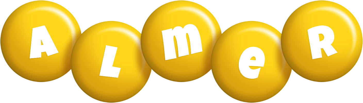 Almer candy-yellow logo