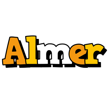 Almer cartoon logo