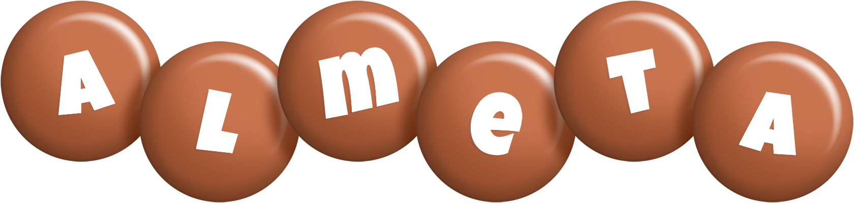 Almeta candy-brown logo
