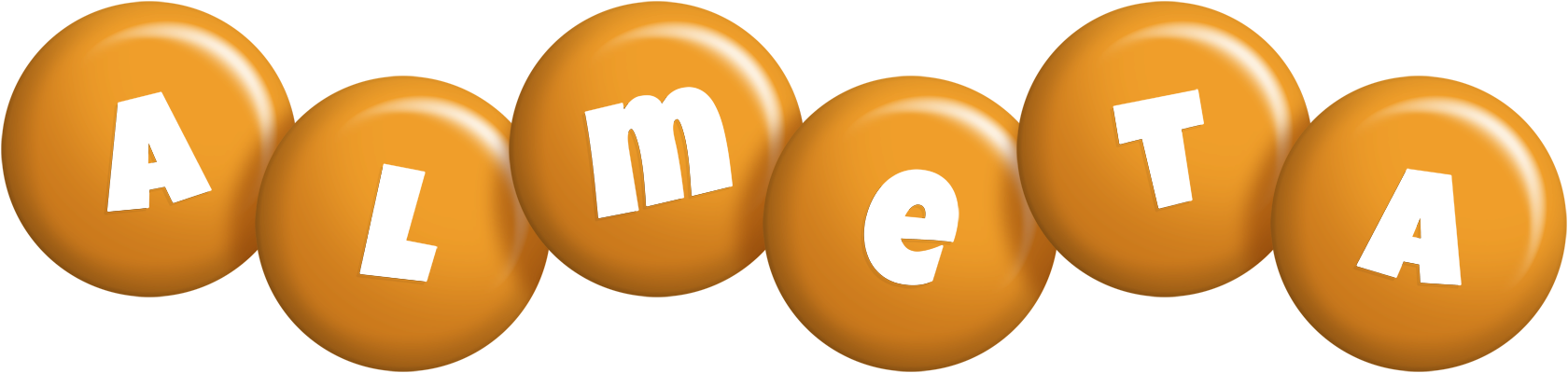 Almeta candy-orange logo