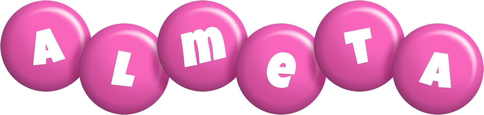 Almeta candy-pink logo