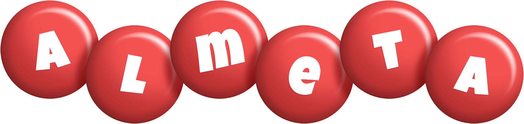 Almeta candy-red logo