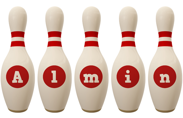 Almin bowling-pin logo