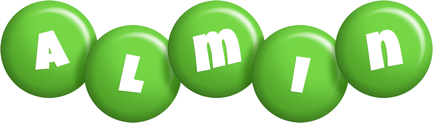 Almin candy-green logo