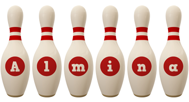 Almina bowling-pin logo