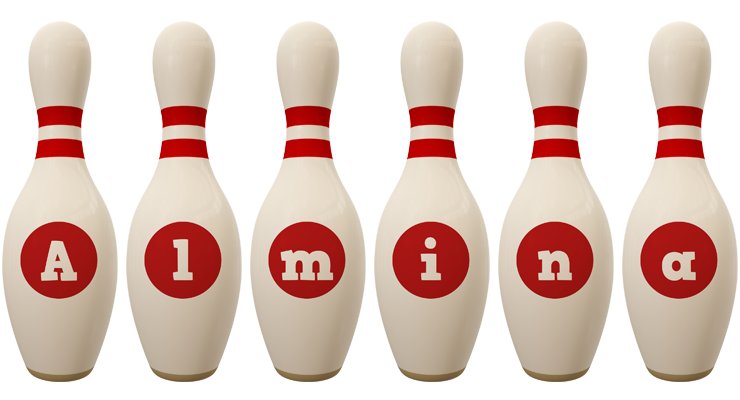 Almina bowling-pin logo