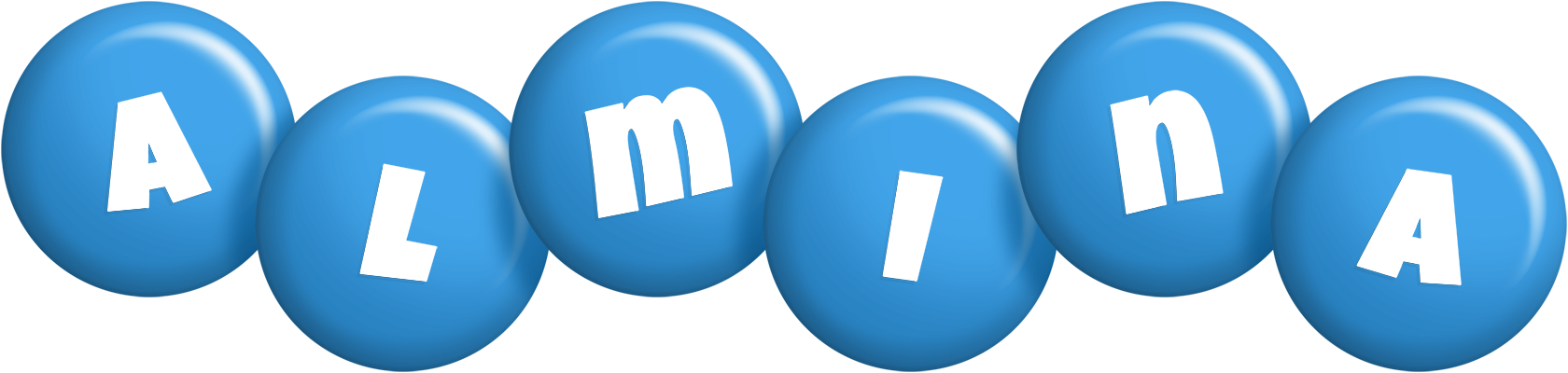 Almina candy-blue logo