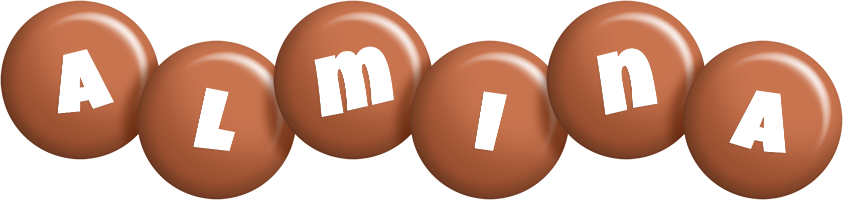 Almina candy-brown logo