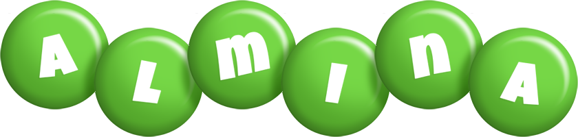 Almina candy-green logo