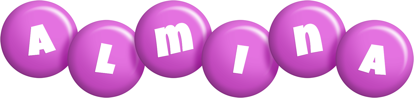 Almina candy-purple logo