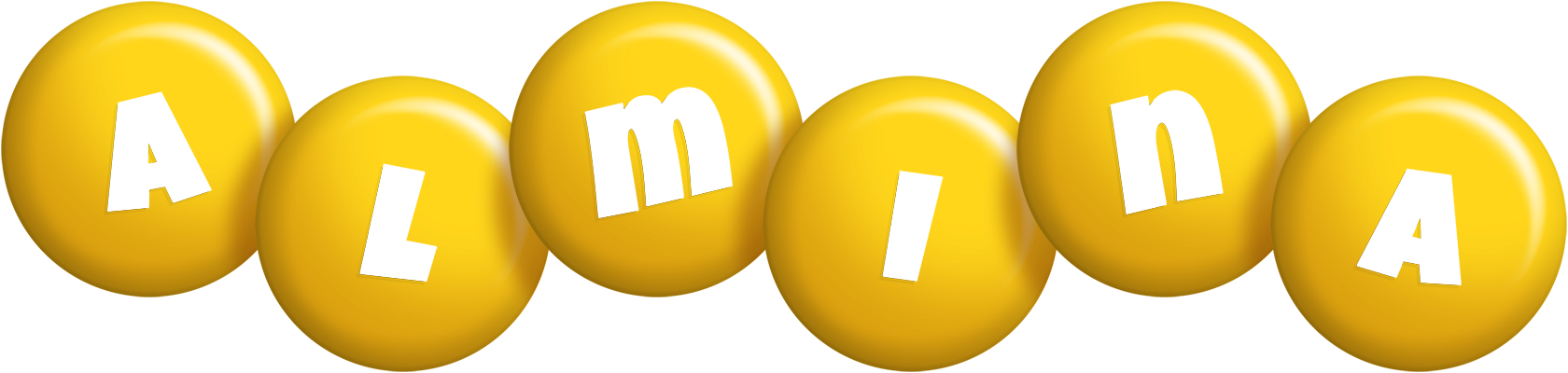 Almina candy-yellow logo
