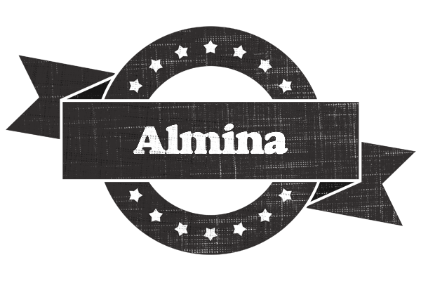 Almina grunge logo