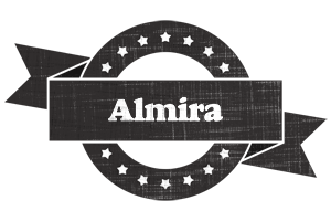 Almira grunge logo