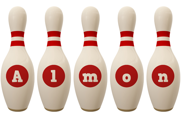 Almon bowling-pin logo