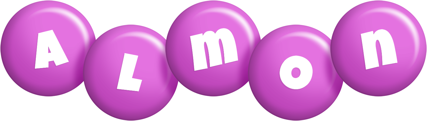 Almon candy-purple logo
