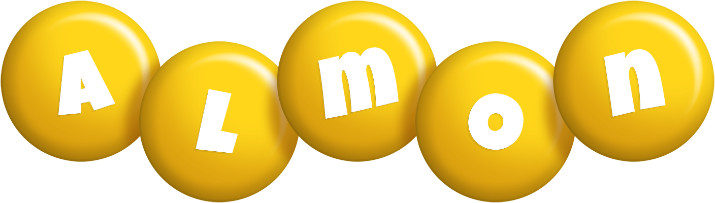 Almon candy-yellow logo