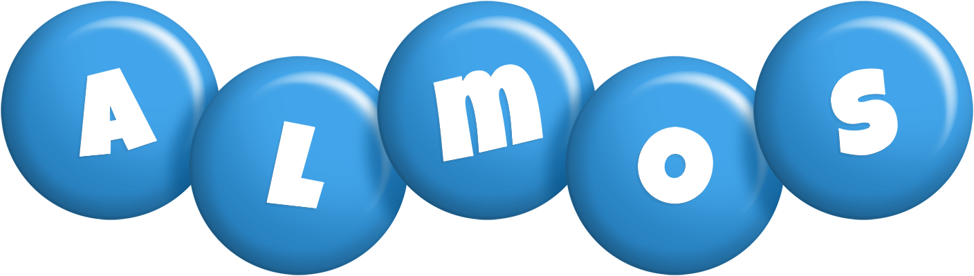 Almos candy-blue logo