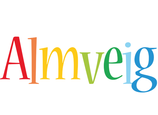 Almveig birthday logo