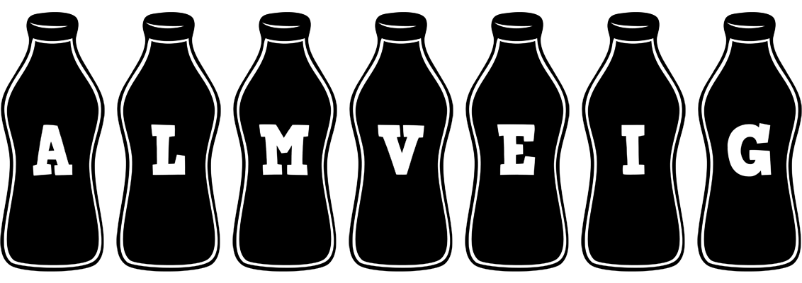 Almveig bottle logo
