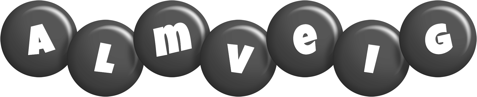 Almveig candy-black logo