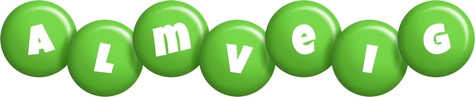 Almveig candy-green logo