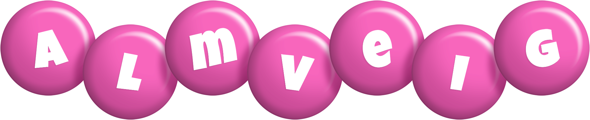 Almveig candy-pink logo