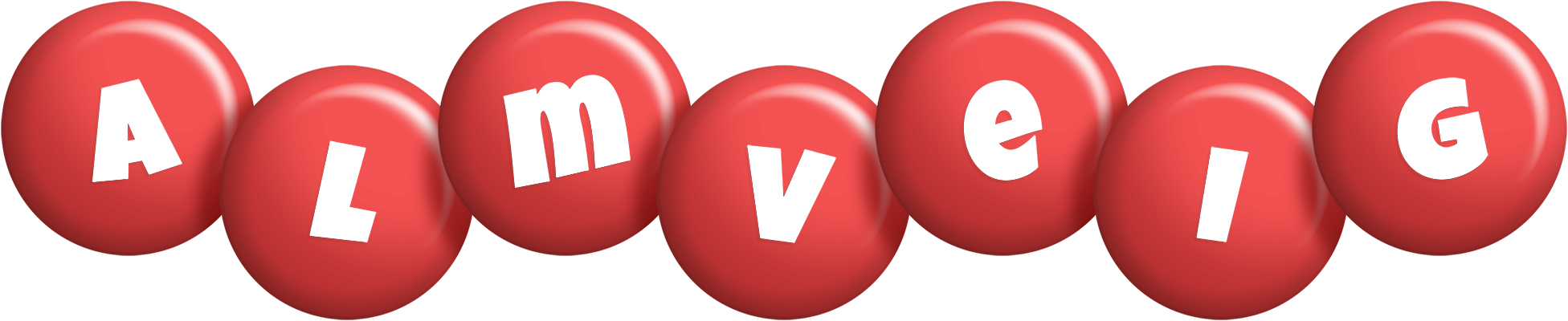 Almveig candy-red logo