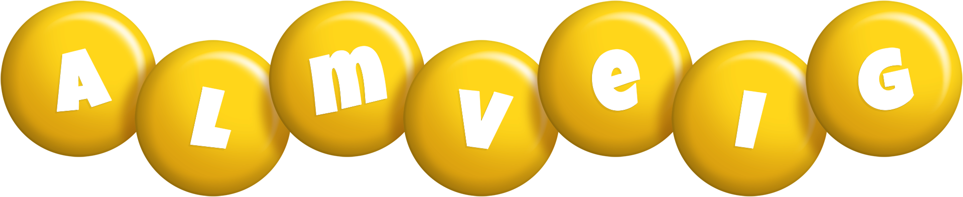 Almveig candy-yellow logo