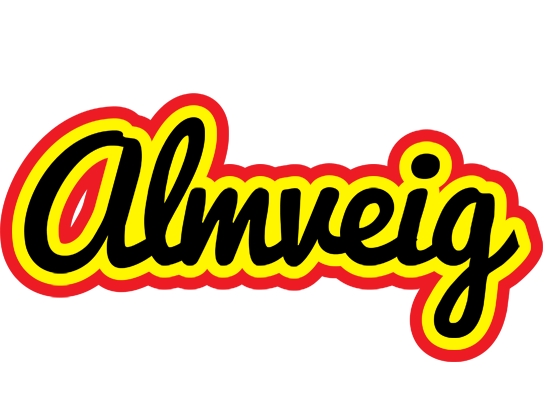 Almveig flaming logo