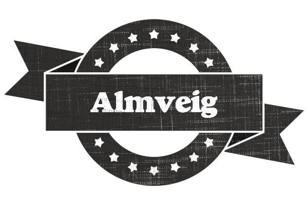 Almveig grunge logo