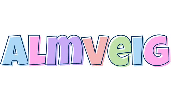 Almveig pastel logo