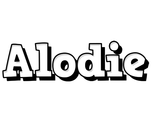 Alodie snowing logo