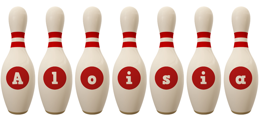 Aloisia bowling-pin logo