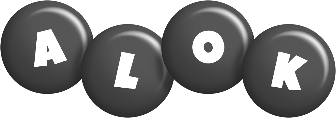 Alok candy-black logo