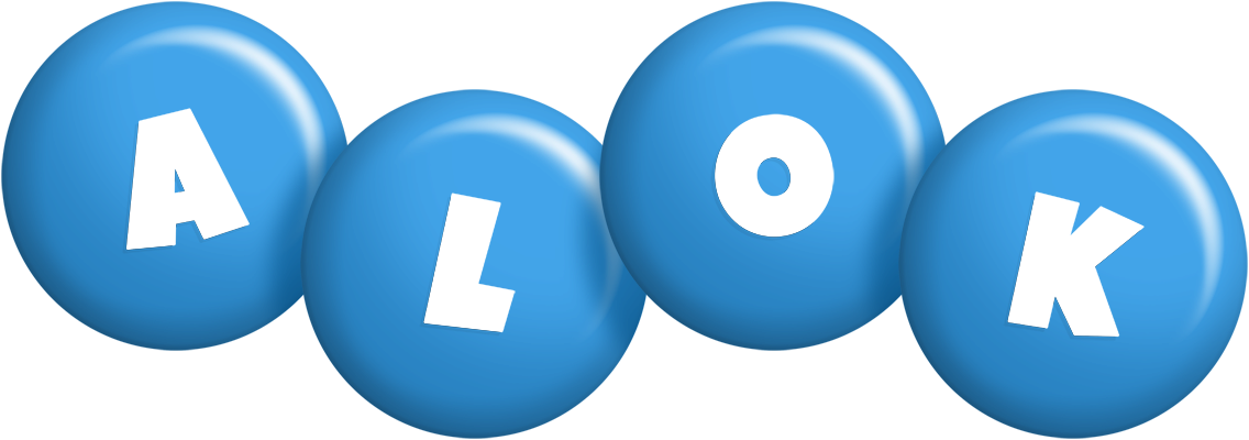 Alok candy-blue logo
