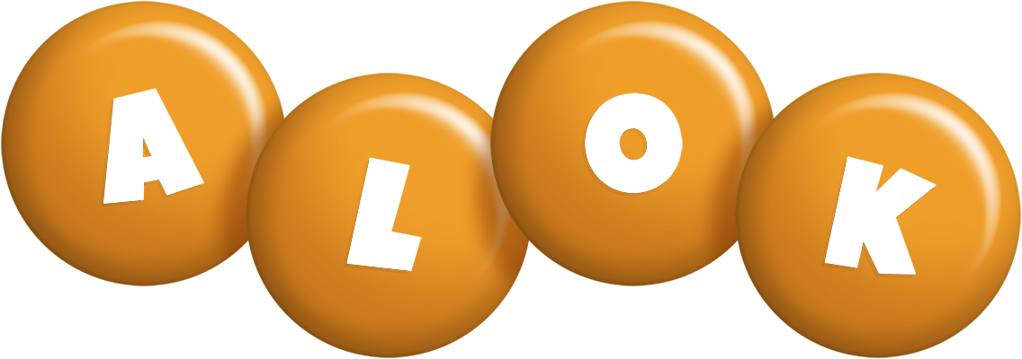 Alok candy-orange logo
