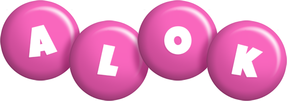 Alok candy-pink logo