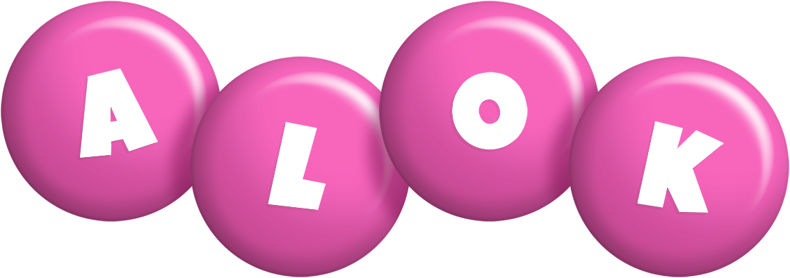 Alok candy-pink logo