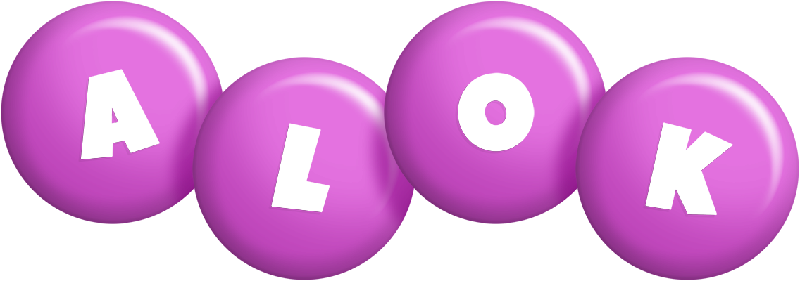 Alok candy-purple logo